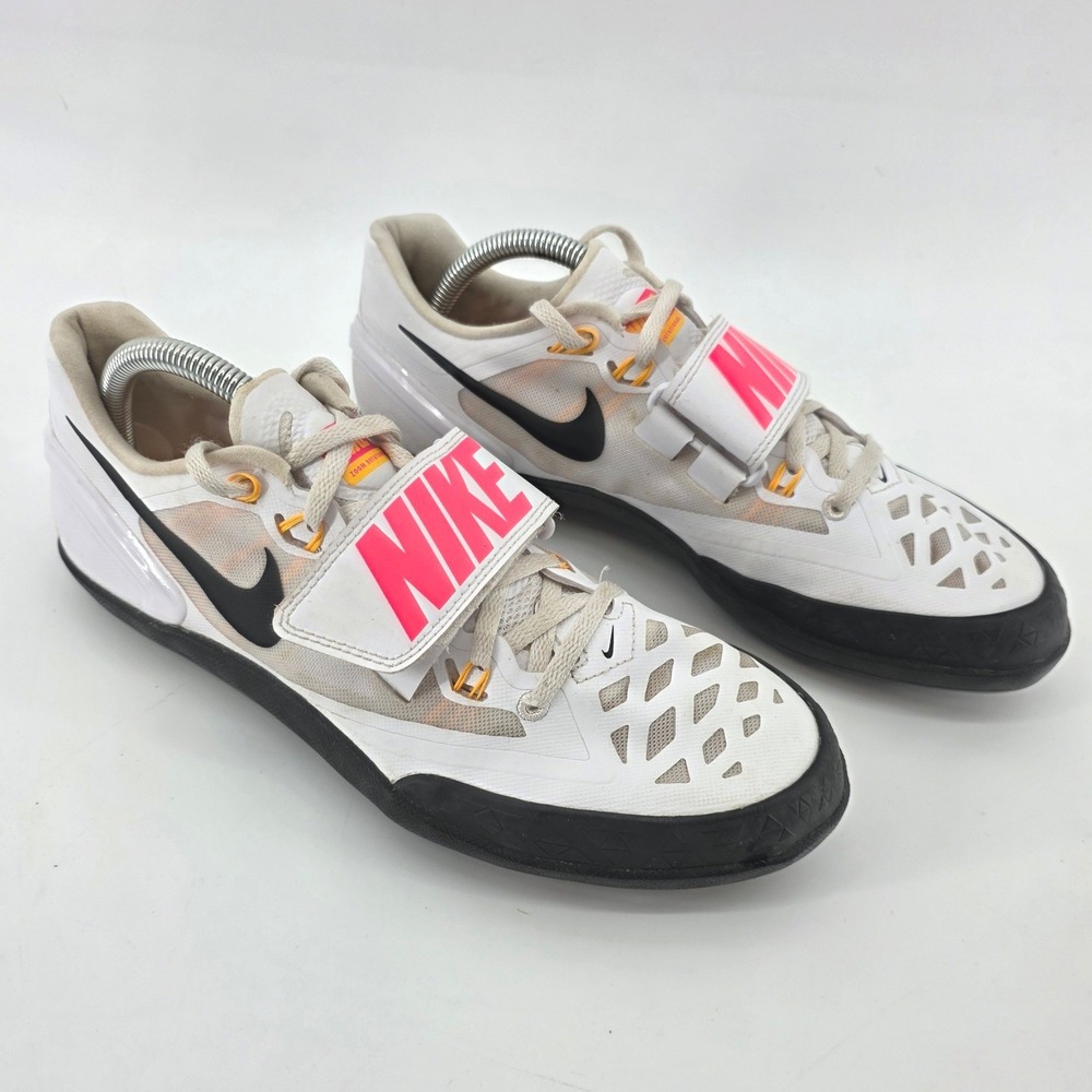 Nike Zoom Rotational 6 White Black Pink Track Field Throwing Shoes Mens 9 685131